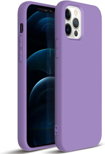 Vista 8 de ZUSLAB Funda de silicona nano compatible con Apple iPhone 12 / iPhone 12 Pro, goma de silicona líquida a prueba de golpes, cubierta suave de Azul