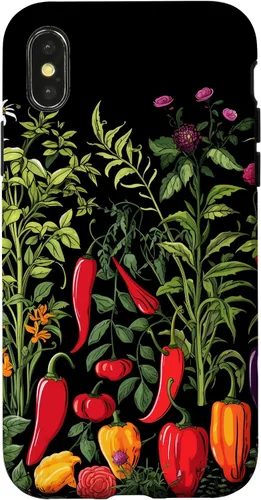 Vista 4 de iPhone 15 Chili Pepper Plants Chillis Garden - Funda de pimienta picante