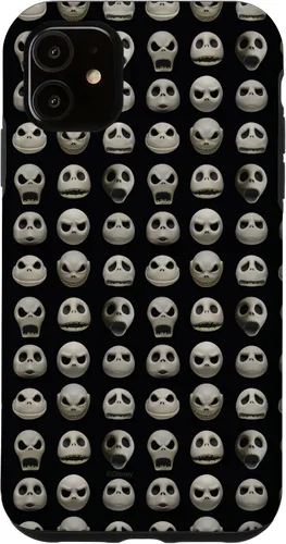 Vista 8 de Funda negra para iPhone 13 Pro Max Disney The Nightmare Before Christmas Jack Expressions