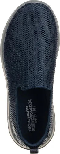 Vista 5 de Skechers Go Max-Athletic Tenis para caminar para hombre, de malla de aire y sin cordones, Azulgris