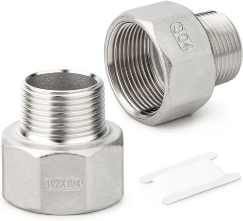 Vista 28 de TAISHER 1 pieza de 25 mm NPT macho x 50 mm NPT hembra, adaptador reductor, pieza de tubería de acero inoxidable 304