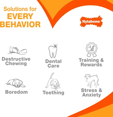 Vista 10 de Nylabone Hueso de Nuca Bone Pop-In Juguetes de Golosinas Poderosas para Perros, Juguetes Interactivos Dispensadores de Golosinas y Enriquecimiento