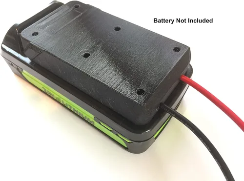 Vista 6 de Adaptador para greenworks o creabest de 24 voltios compatible con batería de litio calibre 12, negro