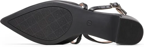 Vista 4 de DREAM PAIRS Zapatos de tacón grueso con punta cerrada y tacón bajo con tiras y hebilla puntiaguda, para mujer, vestido de boda, fiesta