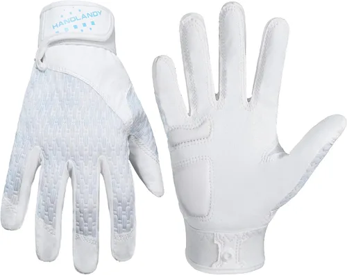 Vista 15 de HANDLANDY Guantes de bateo de béisbol para adultos y jóvenes, guantes de bateo de sóftbol con agarre transpirable para hombres, niños y niñas