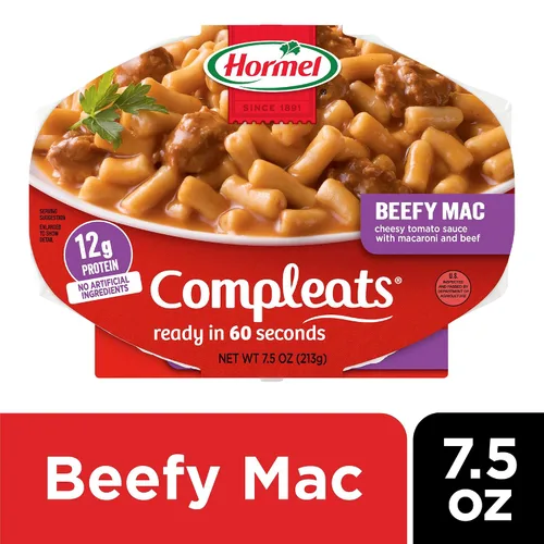 Vista 4 de HORMEL COMPLEATS - Bandeja para microondas Beefy Mac & Cheese, 7.5 onzas (paquete de 7)