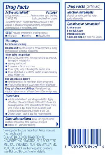 Vista 7 de Boiron Arnicare - Gel moretón para aliviar el dolor, la inflamación o la hinchazón, el dolor y la decoloración, no grasa y sin fragancia, 1.5 onzas