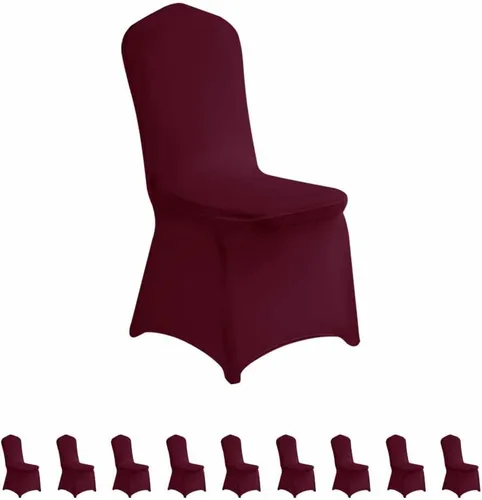 Vista 9 de LZY 6 piezas Fundas de Silla de Spandex Elásticas Fundas Deslizables para Fiestas de Boda, Fundas de Decoración de Sillas de Comedor y Banquete Negro