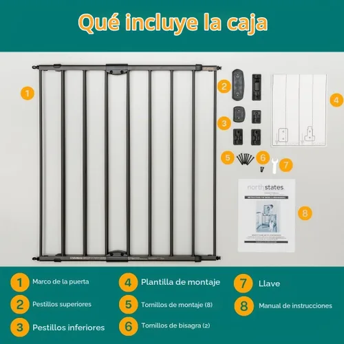 Vista 7 de MyPet Puerta para mascotas Windsor: puerta para perros de 28.68" - 47.85" de ancho. Soporte de hardware, puertas para perros para la casa, puerta