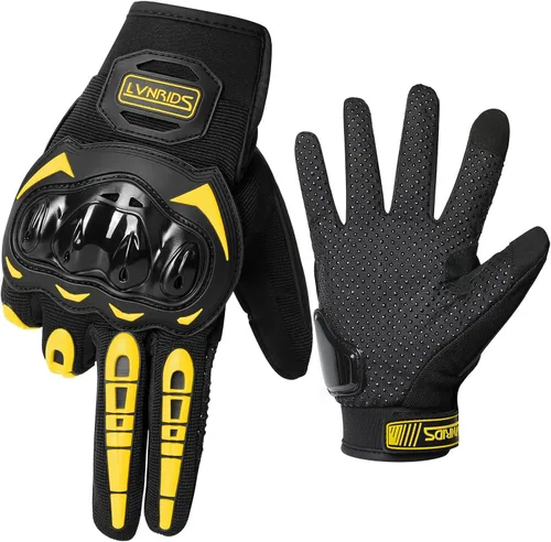 Vista 10 de Guantes de motocicleta con pantalla táctil para hombres y mujeres, guantes de carreras para motocross, BMX, ATV, MTB, ciclismo