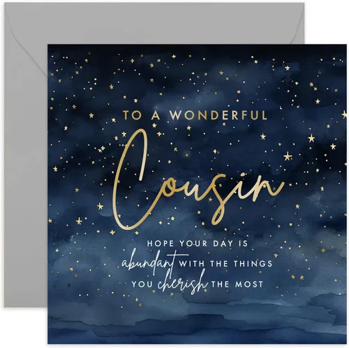 Vista 15 de Tarjeta de cumpleaños para novio, diseño de estrellas maravillosas, tarjeta de cumpleaños masculina para hombres y adultos, diseño de cielo