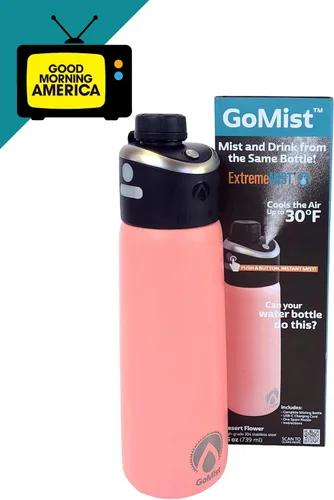 Vista 3 de GoMist - Botella de nebulización y bebida Botella de agua recargable para niebla y sorbo Puerto USB-C de carga rápida Función de niebla de 2