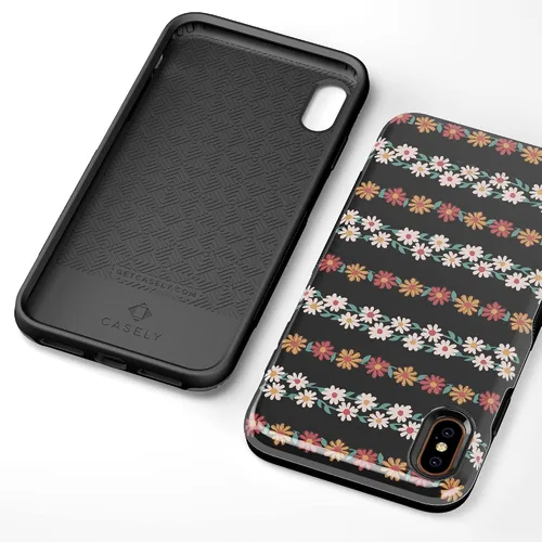 Vista 151 de Casely Funda para iPhone Xs Max Funda con estampado de festival (solo buenas vibraciones)