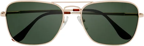 Vista 5 de The Fresh Gafas de sol polarizadas con marco de metal retro clásico, gafas de sol rectangulares