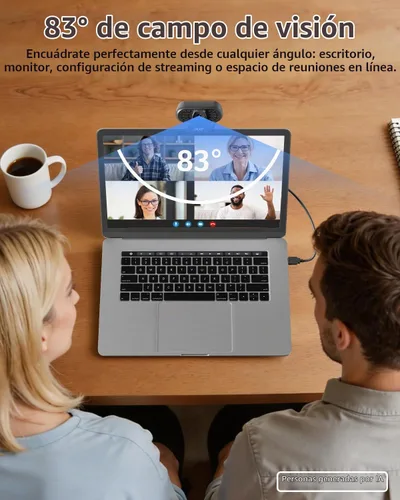 Vista 6 de Acer Cámara web A610 1080p para PC con micrófonos Cámara de computadora Negro