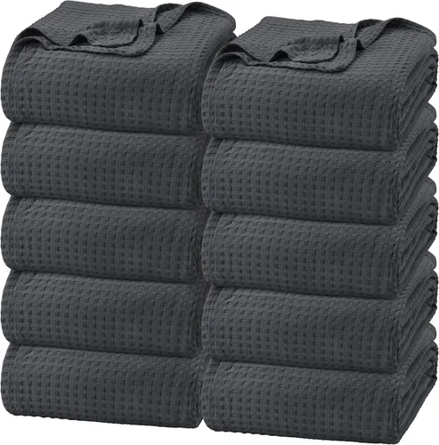 Vista 12 de Utopia Bedding Manta de gofre 100% algodón, tamaño individual, color negro, 90 x 72 pulgadas