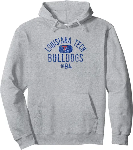 Vista 3 de Louisiana Tech Bulldogs Vintage 1894 - Sudadera con capucha con licencia
