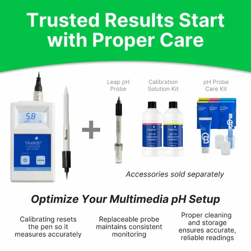 Vista 6 de Bluelab METMULTI Medidor de pH Multimedia – Medidor de pH digital de nutrientes hidropónicos y del suelo portátil para medir los niveles de pH