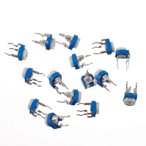 Vista 5 de BOJACK 15 valores 150 piezas 100 ohmios- 2M ohmios Resistencia variable 0.236 in Potenciómetro Surtido Kit packag en una caja de plástico