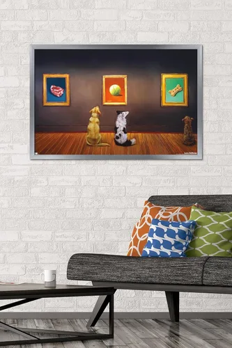 Vista 18 de Trends International Lucia Heffernan Art - Póster de pared de museo del perro, 22.375 x 34 pulgadas, versión enmarcada en negro Versión con marco