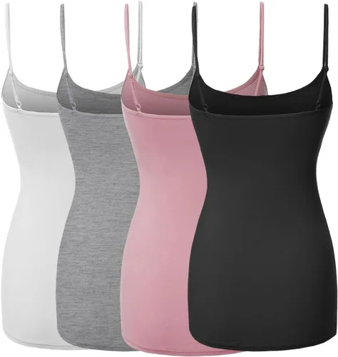 Vista 2 de Made by Emma Women's Adjustable Camisole for Women Spaghetti Strap Tank Top Camisoles