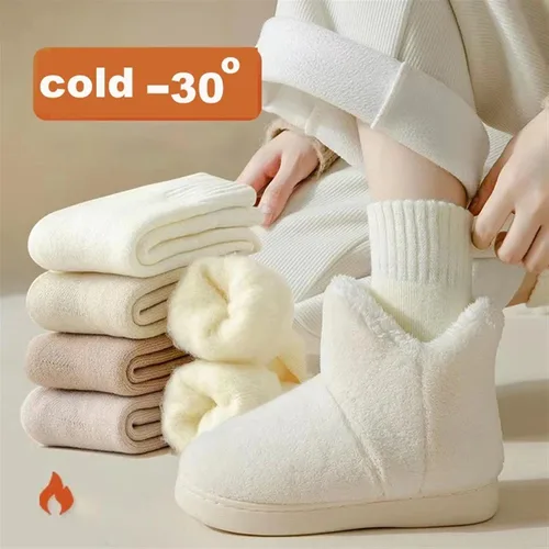 Vista 2 de TRENIS 1 Pairs Women Socks Autumn Winter Warm Snow Thick Soft Floor Sleep Socks
