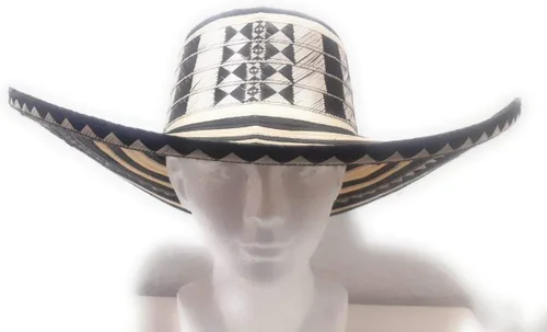 Vista 3 de col-p Sombrero Colombiano Sombrero Sinuano 19 Vueltas Vueltas Hecho por Artesanos Colombianos Blanco, Blanco