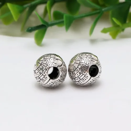 Vista 4 de Colgante de plata de ley 925 con clip de estrella, regalos de cuentas de joyería para mujer, pulsera y collar A0019