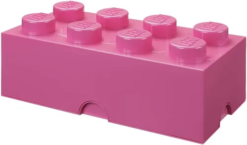 Vista 14 de LEGO Ladrillo de Almacenamiento 8 - conectores AZUL - Caja de Almacenamiento de Plástico Apilable con Tapa para Niños y Adultos, Organizador de Azul