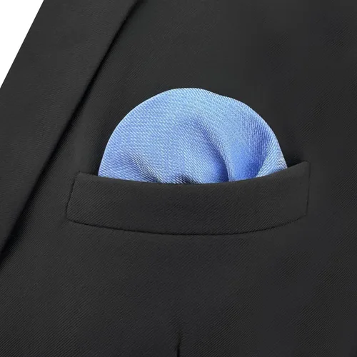 Vista 71 de S&W SHLAX&WING Conjunto de corbata de color sólido y pañuelo de bolsillo para hombre