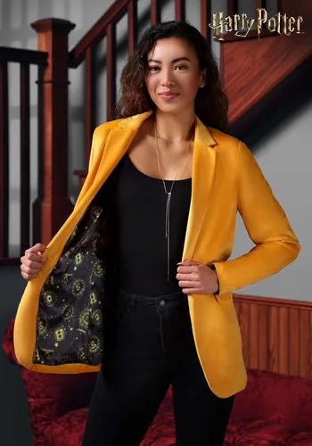 Vista 2 de Harry Potter Hufflepuff Blazer para mujer, Amarillo