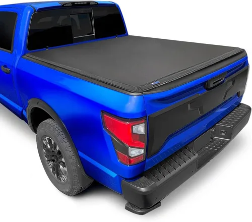 Vista 9 de Tyger Auto T3 - Funda (tonneau) suave de tres pliegues para caja de camioneta Compatible con Nissan Titan 2004-2015 sin caja Titan Caja