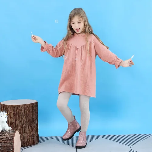 Vista 6 de Tobfis Botines Chelsea brillantes a la moda para niña (bebéniño pequeñoniño grande)
