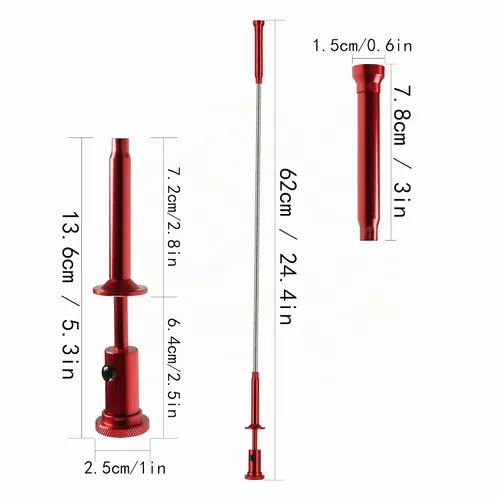 Vista 2 de Herramienta de recogida de garras con luz LED magnética brillante, herramienta de recogida magnética de 24.4 pulgadas de largo, herramienta