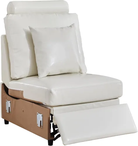 Vista 14 de RARZOE Módulo de Reposabrazos para Sofá Seccional Modular, Reposabrazos de Pana Módulo de Sofá Modular Parte Lateral para Sala de Estar Sofá