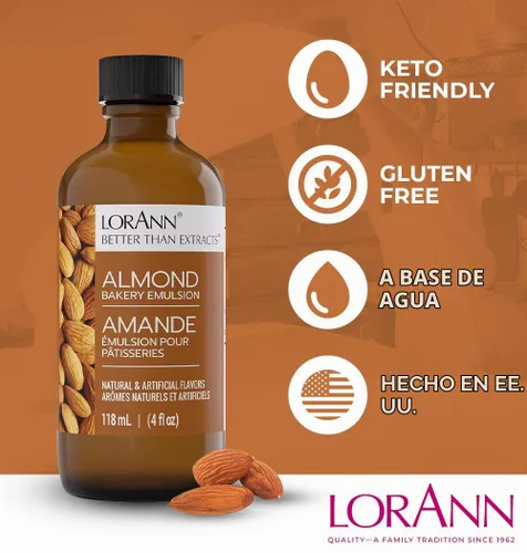 Vista 5 de LorAnn Oils Emulsión de almendras y saborizante para hornear