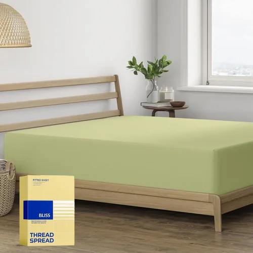 Vista 20 de THREAD SPREAD Sábana bajera ajustable 100% algodón egipcio tamaño individual - 600 hilos de densidad bolsillo profundo de 16 pulgadas, sábana bajera