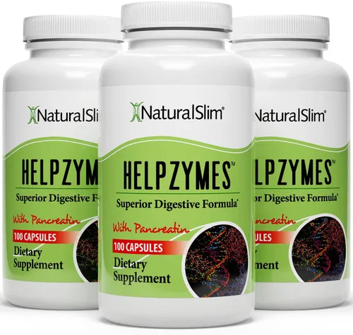 Vista 9 de NaturalSlim Enzimas Digestivas para Mujeres y Hombres - Helpzymes Enzimas Esenciales para la Digestión, Salud Intestinal, Alivio de la Hinchazón