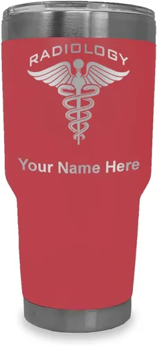 Vista 40 de LaserGram Vaso personalizado de 20 onzas, radiología (negro) Regalo grabado para radiólogos, acero inoxidable aislado al vacío, grabado con láser