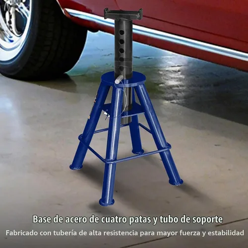 Vista 6 de TCE Soportes de acero resistentes de 10 toneladas (20,000 libras), perfil medio, paquete de 2, T70071, azul