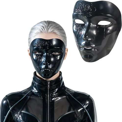 Vista 4 de Oyolan Shining Cyborg Full Face Mask Venetian Party Mask