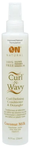 Vista 7 de On Natural Curl-N-Wavy - Definidor de rizos 3 en 1 (8 onzas, agua de arroz Batana)