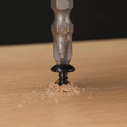 Vista 6 de Tornillo de madera de cabeza de cerradura de 1 x 4, 100 piezas, tornillo Phillips de acero inoxidable 18-8 (304) de autorroscado rápido con óxido