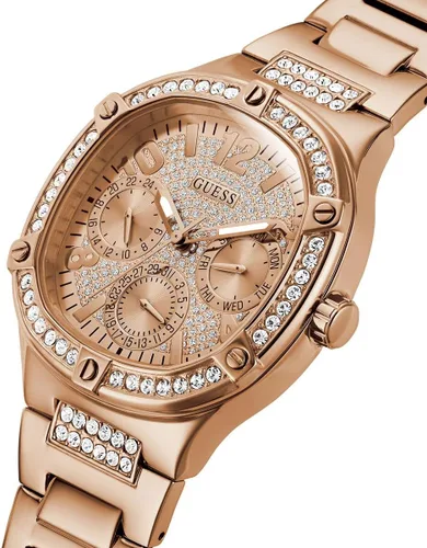 Vista 5 de GUESS Ladies 40mm Watch - Silver Tone Strap Silver Dial Silver Tone Case