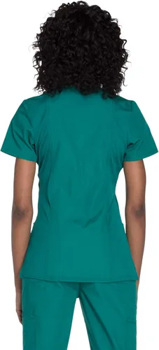 Vista 2 de Cherokee Women's Workwear Originals Mock Wrap Scrubs Shirt