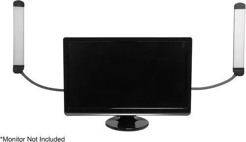 Vista 4 de Fotodiox Selfie Starlite Stix TT - Kit de monitor de luz de 95 Vlog de mesa, luces LED bicolor regulables con brazos de 37.4 in
