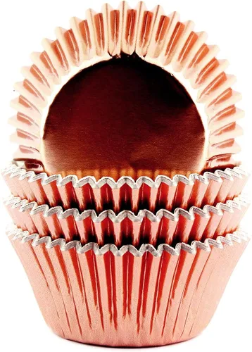 Vista 10 de Moldes de aluminio para cupcakes para fiesta de Halloween, tazas para hornear estándar, 100 unidades (negro)