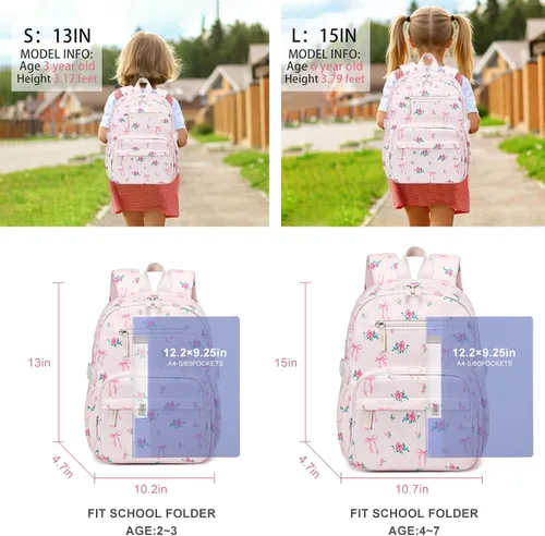 Vista 3 de JUEGO DE 12 MOCHILAS Lazo Floral Beige