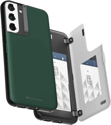 Vista 141 de GOOSPERY Funda tipo cartera para Samsung Galaxy S22 Ultra, [tarjetero] parachoques magnético de puerta con cierre automático, cubierta protectora