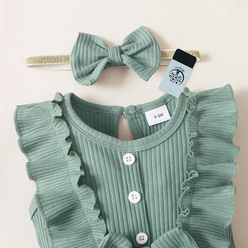 Vista 6 de Mioglrie Ropa de bebé recién nacida, monos de una pieza, ropa de manga corta, ropa de verano para bebé